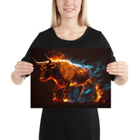 Poster - Bull Fire Bitcoin BTC [NV041]