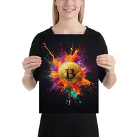 Poster - Bitcoin Paint Colourful [NV076]