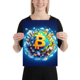 Poster - Bitcoin Earth Globe [NV077]