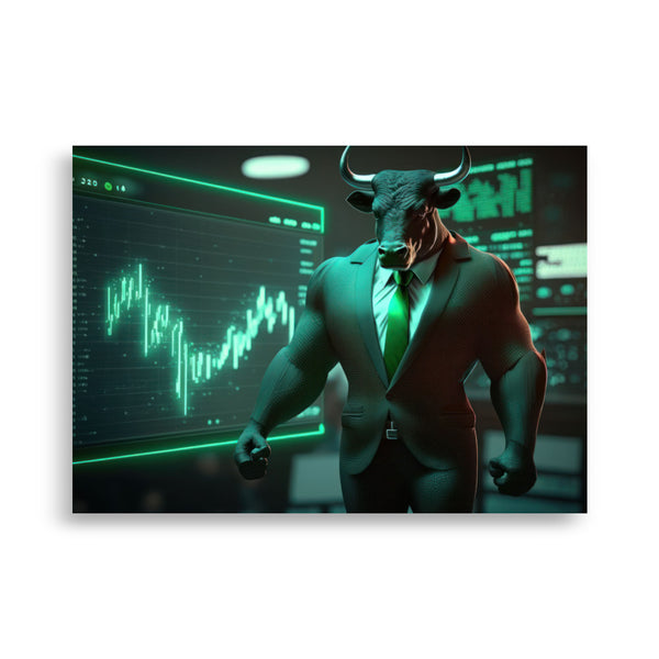 Poster - Bull Trader Green Chart [NV042]