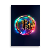 Poster - Bitcoin Colourful Glow [NV073]