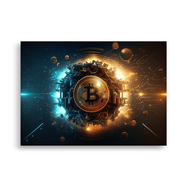 Poster - Bitcoin World Globe [NV075]