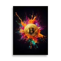 Poster - Bitcoin Paint Colourful [NV076]