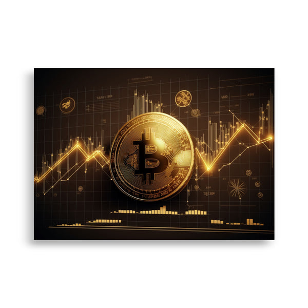 Poster - Bitcoin Gold Charts [NV084]