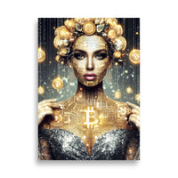 Poster - Woman Bitcoin BTC [NV117]