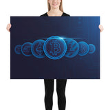 Poster - Crypto Coins Blue [NV068]