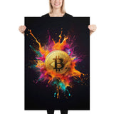 Poster - Bitcoin Paint Colourful [NV076]