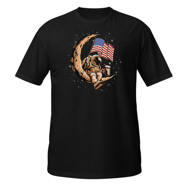 Tshirt - Astronaut Moon USA Flag [NV005]